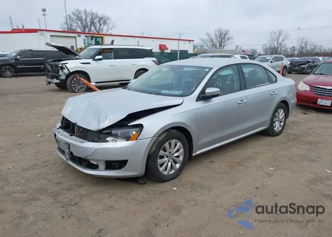 2013 Volkswagen Passat S из США, поврежденный, VIN 1VWAH7A3XDC115902